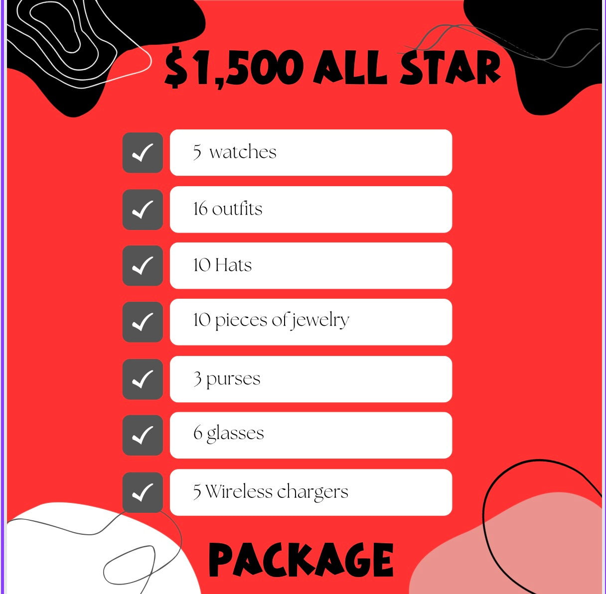 $1,500 ALL Star package