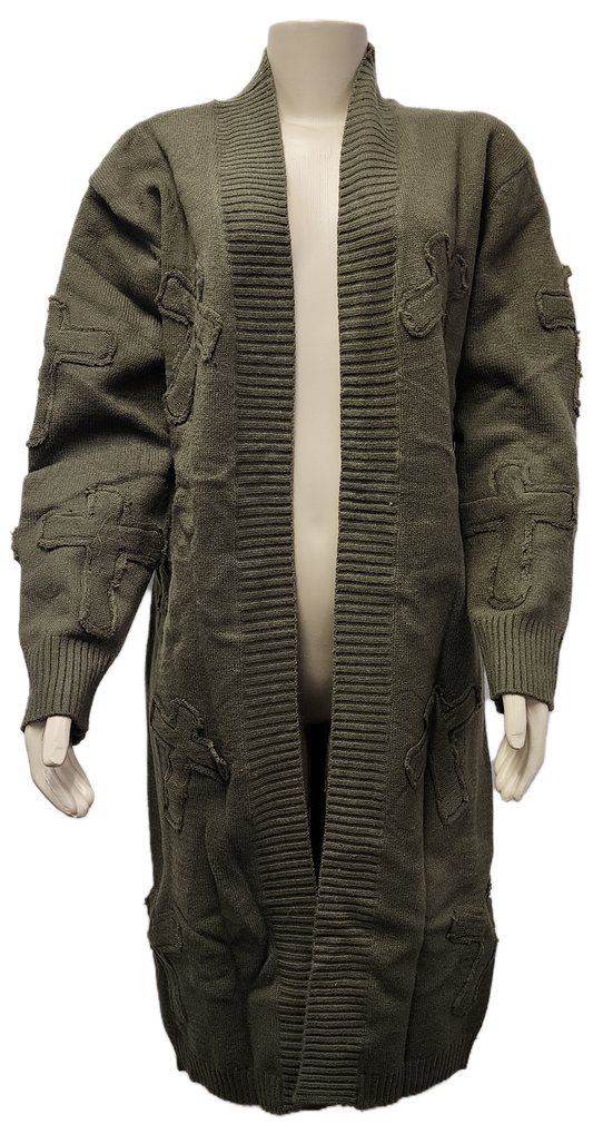 Cardigan Olive Cross