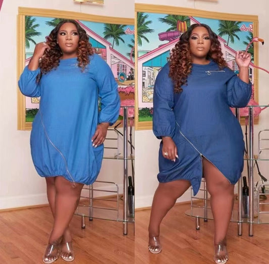 4XL Blue jean dress