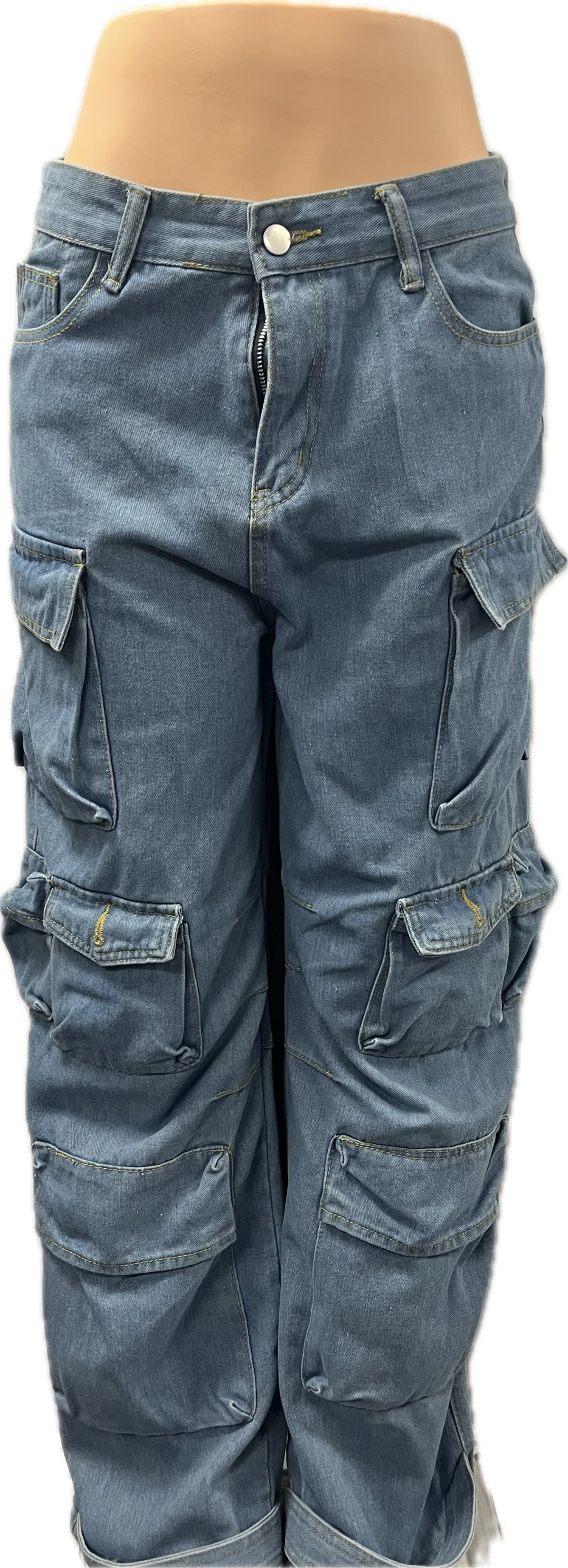 Big Pocket Blue Jeans