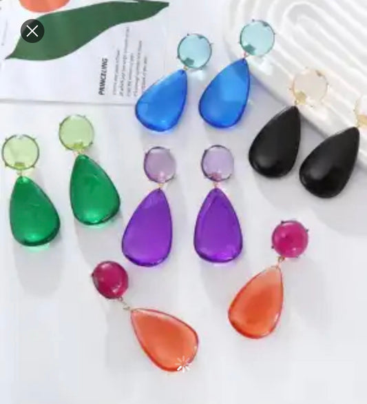 Clear earrings