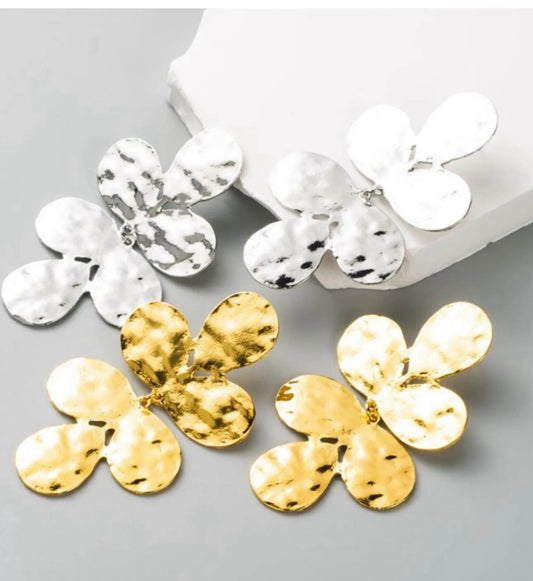 Silver gold earrings